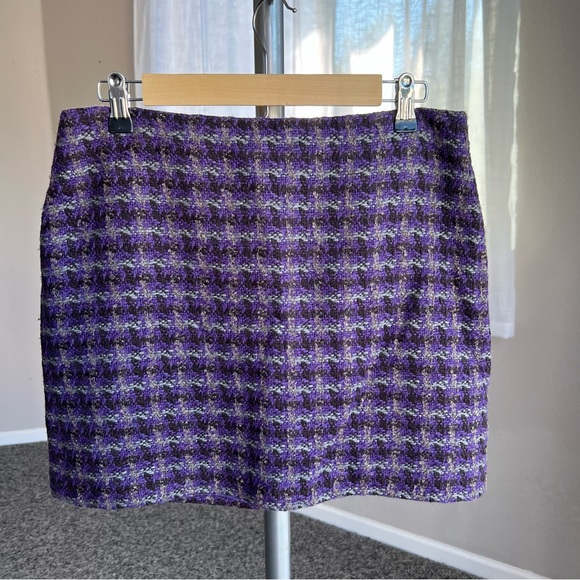 J. Crew Dresses & Skirts - J. Crew Purple Tweed Mini Skirt